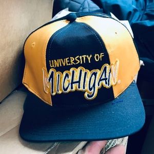 Vintage Michigan Wolverines Starter Graf Snapback